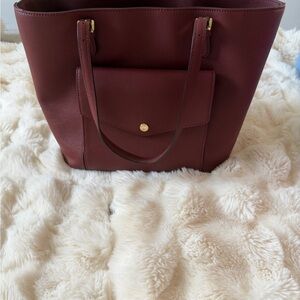 Elegant Burgundy Tote Bag